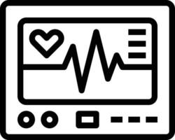 cardiogram heartrate moniter healthcare medical - outline icon vector