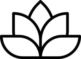 lotus flower spa - outline icon vector