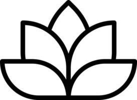 lotus flower spa - outline icon vector