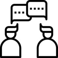 conversation talk chat communication - outline icon vector