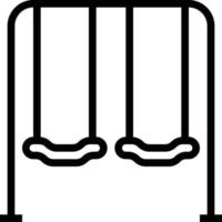 swing park playground - outline icon vector