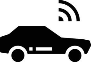 car wifi technology vehicle transport - solid icon vector