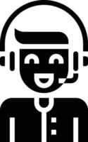 callcenter avatar job communication - solid icon vector