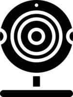 webcam camera communication - solid icon vector