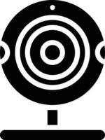 webcam camera communication - solid icon vector