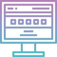 website computer moniter communication - gradient icon vector