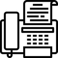 comunicación de mensajes telefónicos de fax - icono de esquema vector