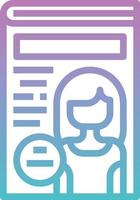 magazine book celeb communication - gradient icon vector