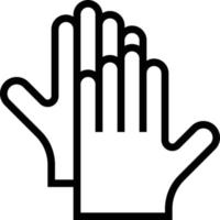 glove hand protect - outline icon vector