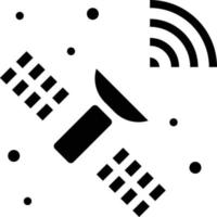 satellite space communication technology - solid icon vector