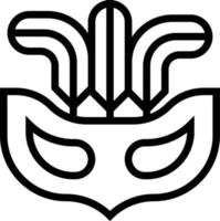 masquerade mask show carnival circus - outline icon vector