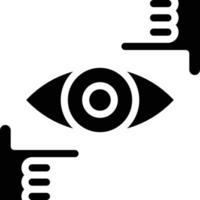 vision eye hand view focus - solid icon vector