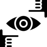 vision eye hand view focus - solid icon vector