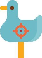 duck shooting carnival - flat icon vector