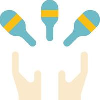 juggling circus show - flat icon vector