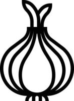 onion farm vegetable - outline icon vector
