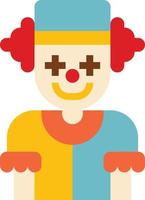 clown face circus - flat icon vector