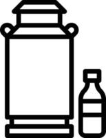 milk beverage product - outline icon vector