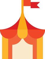 circus tent flag - flat icon vector