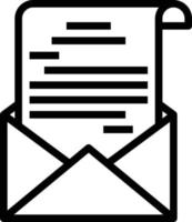 message letter sent communication - outline icon vector