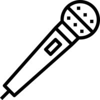 microphone communication electronics - outline icon vector