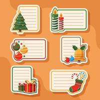 Journal Christmas Sticker Collection vector