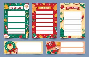 Journal Template of Christmas Theme vector