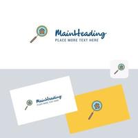 Search house vector logotype with business card template Elegant corporate identity Vector