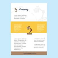 diseño de plantilla para lámpara empresa perfil informe anual presentaciones folleto folleto vector fondo