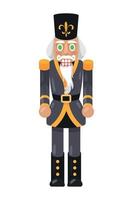 nutcracker soldier with gray uniform vector