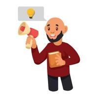 businessman with megaphone vector