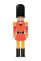 nutcracker soldier with red uniform vector