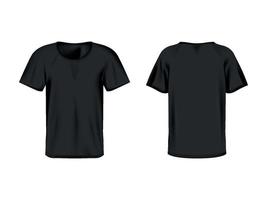 maqueta realista de camiseta con cuello redondo vector