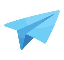 paper airplane 3d style vector