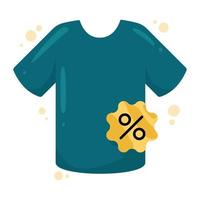 shirt with percent tag vector