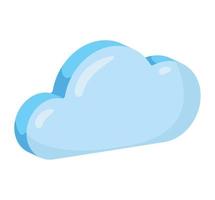 cloud computing 3d style vector