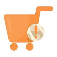 shopping cart glassmorphism style vector