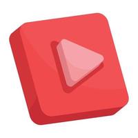 play button square vector