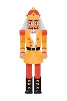 nutcracker soldier with yellow uniform vector