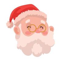 santa claus head vector