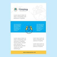 Template layout for Team on time comany profile annual report presentations leaflet Brochure Vector Background