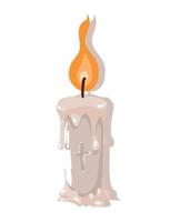 candle wax on fire vector