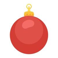 merry christmas red ball vector