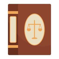 libro de leyes marrones justicia vector