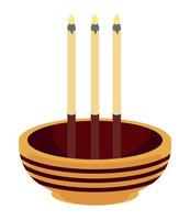 loy krathong candles vector