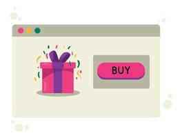 gift in webpage template vector