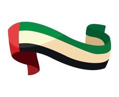 UAE flag waving vector