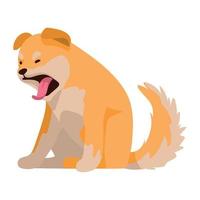 akita inu dog mascot domestic vector