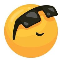 emoji with sunglasses 3d style vector