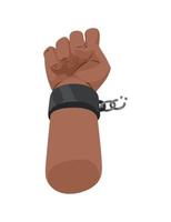 afro fist with chain vector